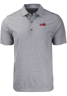 Cutter and Buck Jacksonville State Gamecocks Mens Black Forge Heather Stripe Big and Tall Polos ..