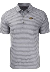 Cutter and Buck Missouri Tigers Mens Black Forge Heather Stripe Big and Tall Polos Shirt