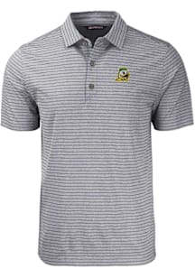 Cutter and Buck Oregon Ducks Black Forge Heather Stripe Big and Tall Polo