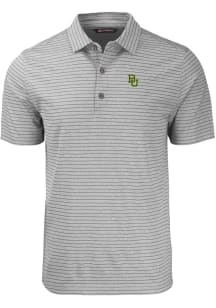 Cutter and Buck Baylor Bears Mens Grey Forge Heather Stripe Big and Tall Polos Shirt