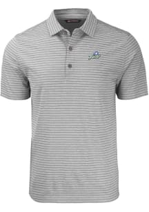 Cutter and Buck Florida Gulf Coast Eagles Mens Grey Forge Heather Stripe Big and Tall Polos Shir..