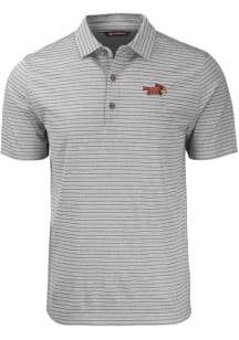 Cutter and Buck Illinois State Redbirds Mens Grey Forge Heather Stripe Big and Tall Polos Shirt