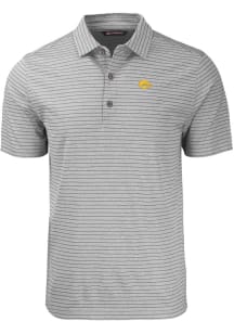 Cutter and Buck Iowa Hawkeyes Mens Grey Forge Heather Stripe Big and Tall Polos Shirt