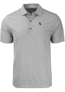 Cutter and Buck Louisiana Tech Bulldogs Mens Grey Forge Heather Stripe Big and Tall Polos Shirt