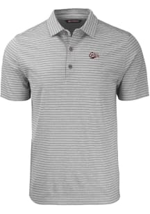 Cutter and Buck Montana Grizzlies Mens Grey Forge Heather Stripe Big and Tall Polos Shirt