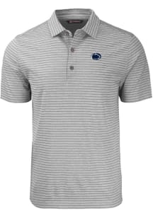 Cutter and Buck Penn State Nittany Lions Mens Grey Forge Heather Stripe Big and Tall Polos Shirt