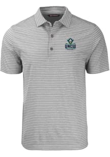 Cutter and Buck UNCW Seahawks Mens Grey Forge Heather Stripe Big and Tall Polos Shirt