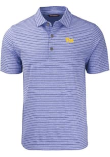 Cutter and Buck Pitt Panthers Blue Forge Heather Stripe Big and Tall Polo