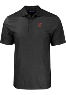 Cutter and Buck Cornell Big Red Mens Black Pike Eco Geo Print Big and Tall Polos Shirt
