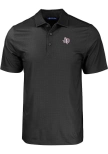 Cutter and Buck Texas Southern Tigers Black Pike Eco Geo Print Big and Tall Polo