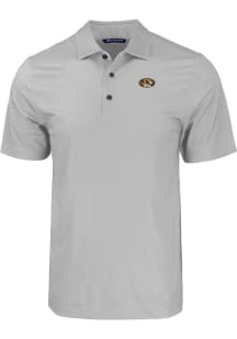 Cutter and Buck Missouri Tigers Mens Grey Pike Eco Geo Print Big and Tall Polos Shirt