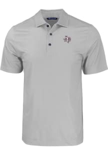 Cutter and Buck Texas Southern Tigers Grey Pike Eco Geo Print Big and Tall Polo