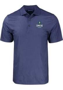 Cutter and Buck UNCW Seahawks Mens Navy Blue Pike Eco Geo Print Big and Tall Polos Shirt