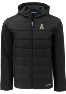 Cutter and Buck Appalachian State Mountaineers Mens Black Evoke Hood Big and Tall Lined Jacket