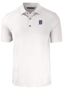 Cutter and Buck Detroit Tigers Big and Tall White Forge Big and Tall Golf Shirt