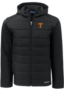 Cutter and Buck Tennessee Volunteers Mens Black Evoke Hood Big and Tall Lined Jacket