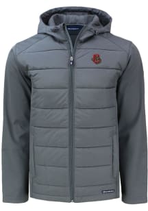 Cutter and Buck Cornell Big Red Mens Grey Evoke Hood Big and Tall Lined Jacket