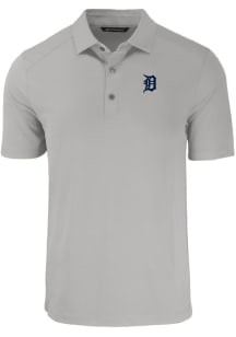 Cutter and Buck Detroit Tigers Mens Grey Forge Short Sleeve Polo