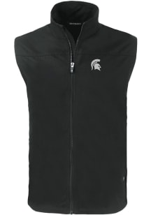 Black Michigan State Spartans Cutter and Buck Big and Tall Charter Mens Vest