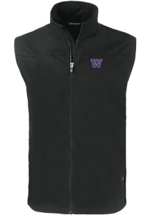 Black Washington Huskies Cutter and Buck Big and Tall Charter Mens Vest