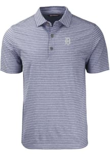 Cutter and Buck Detroit Tigers Mens Navy Blue Forge Heather Stripe Short Sleeve Polo