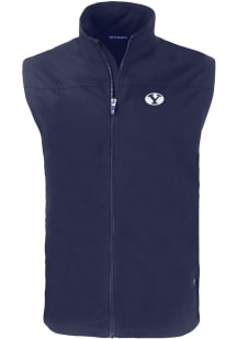 Cutter and Buck BYU Cougars Big and Tall Navy Blue Charter Mens Vest