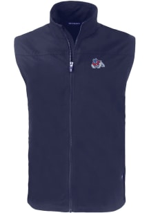 Cutter and Buck Fresno State Bulldogs Big and Tall Navy Blue Charter Mens Vest