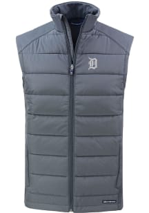 Cutter and Buck Detroit Tigers Mens Grey Evoke Sleeveless Jacket