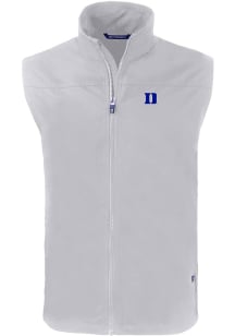 Cutter and Buck Duke Blue Devils Big and Tall Grey Charter Mens Vest
