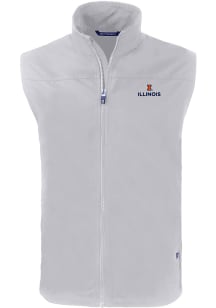 Cutter and Buck Illinois Fighting Illini Big and Tall Grey Charter Mens Vest