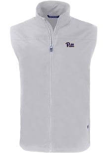 Cutter and Buck Pitt Panthers Big and Tall Grey Charter Mens Vest