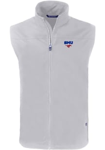 Cutter and Buck SMU Mustangs Big and Tall Grey Charter Mens Vest