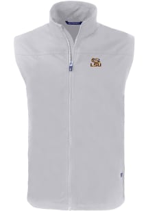 Cutter and Buck LSU Tigers Big and Tall Grey Charter Mens Vest