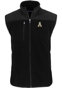 Cutter and Buck Appalachian State Mountaineers Mens Black Cascade Sherpa Big and Tall Vest