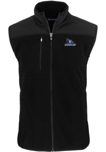 Cutter and Buck Creighton Bluejays Mens Black Cascade Sherpa Big and Tall Vest