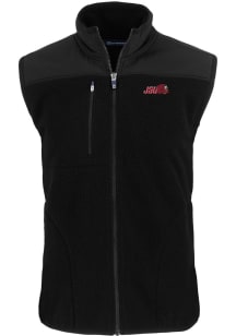 Cutter and Buck Jacksonville State Gamecocks Mens Black Cascade Sherpa Big and Tall Vest