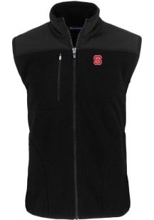 Cutter and Buck NC State Wolfpack Mens Black Cascade Sherpa Big and Tall Vest