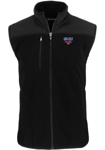 Cutter and Buck SMU Mustangs Mens Black Cascade Sherpa Big and Tall Vest