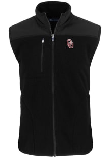 Cutter and Buck Oklahoma Sooners Big and Tall Black Cascade Sherpa Mens Vest