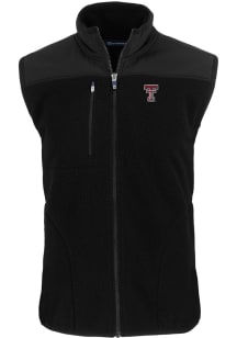 Cutter and Buck Texas Tech Red Raiders Big and Tall Black Cascade Sherpa Mens Vest