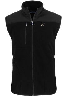 Cutter and Buck Wake Forest Demon Deacons Big and Tall Black Cascade Sherpa Mens Vest