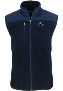 Cutter and Buck Penn State Nittany Lions Mens Navy Blue Cascade Sherpa Big and Tall Vest