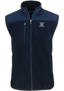 Cutter and Buck Xavier Musketeers Mens Navy Blue Cascade Sherpa Big and Tall Vest
