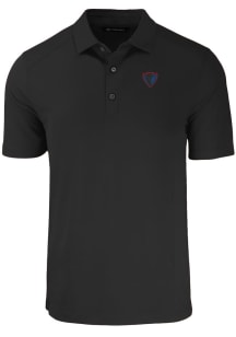 Cutter and Buck DePaul Blue Demons Mens Black Forge Short Sleeve Polo