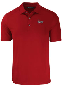 Cutter and Buck Central Missouri Mules Mens Cardinal Forge Short Sleeve Polo