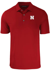 Cutter and Buck Nebraska Cornhuskers Mens Red Forge Short Sleeve Polo