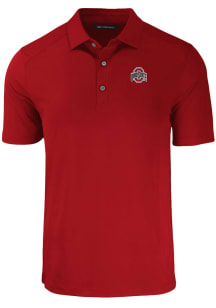 Cutter and Buck Ohio State Buckeyes Mens Red Forge Short Sleeve Polo