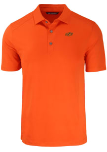 Cutter and Buck Oklahoma State Cowboys Mens Orange Forge Recycled Short Sleeve Polo