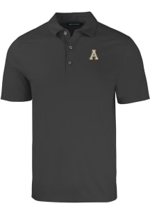 Cutter and Buck Appalachian State Mountaineers Mens Black Forge Short Sleeve Polo