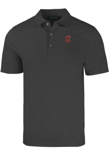 Cutter and Buck Cornell Big Red Mens Black Forge Short Sleeve Polo